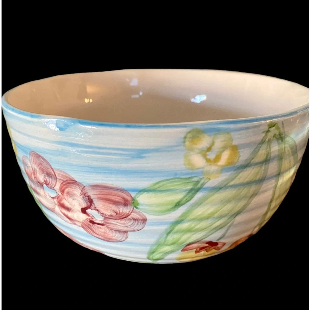 Adorable Painted Ceramic Serving Bowl